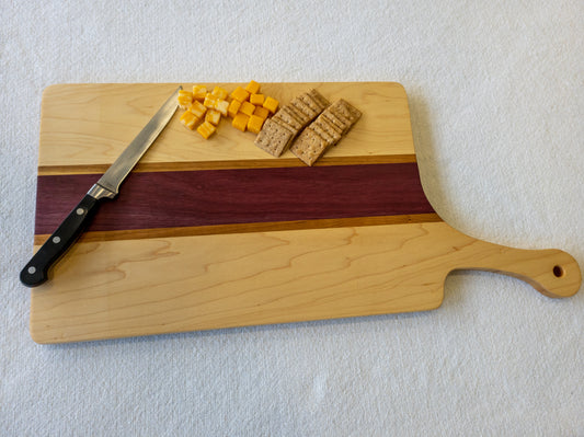 Charcuterie Board - Hard Maple, Purple Heart, and Cherry